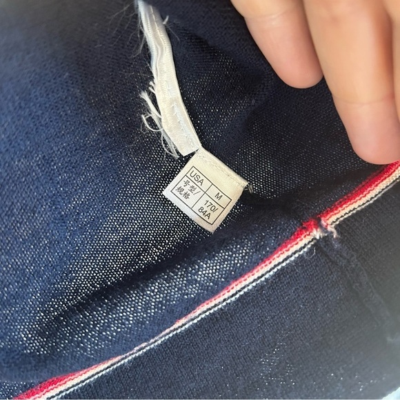 Brooks Brothers Blue and Red Cardigan size M Merino Wool Classic Preppy Academia - Picture 4 of 7